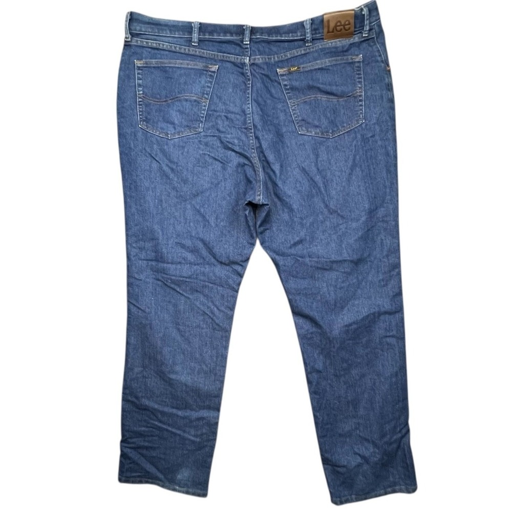Lee Jeans Mens 46x34 Blue Regular Fit Straight Leg Denim Pants 2102046